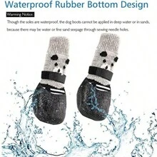 Waterproof Dog/Cat Boots, Rain/Snow Pet Booties, Anti-Slip Puppy Socks With Adjustable Drawstring