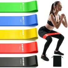 Resistance Bands, Exercise Workout Bands For Women And Men, 5 Set Of Stretch Bands For Booty Legs, Pilates Flexbands - Multicolor - View 1