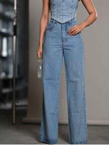Shiny Jeans. - Blue - View 5