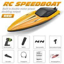 Large Waterproof Dual Motor Intelligent Electric RC Boat 2.4G Off Water Power Outage High Speed Racing Remote Control Speedboat Boat Water Toy - Multicolor - View 14