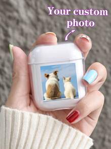 定制可爱照片保护壳，TPU 软透明保护壳，适用于苹果，适合情侣、宠物、家庭