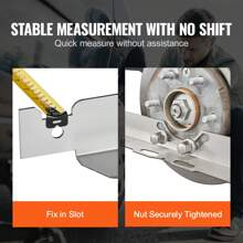 Wheel Alignment Tool, 2-Pack Toe Alignment Toe Plates, Stainless Steel Wheel Alignment Tool Plate, Toe Angle Accurate Measurement, Includes 2 Measuring Tapes & Conversion Chart - Silver - View 4