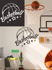 Sport-Dekor - Realistische Basketball Wandaufkleber für Spielzimmer oder Fitnessstudio, anpassbare Basketball Wandkunst, Basketball Wandgrafiken - Verschiedenfarbig - Übersicht 2