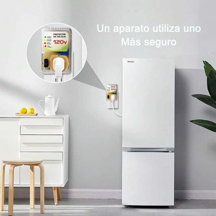 SHIXIONG Profesional Surge Protector,Supresor de Picos de Voltaje con Luz Indicadora, Protector de Voltaje para Refrigerador, TV y Lavadora, Regulador de Voltaje Ajustable, Voltaje de Salida Es 120 V, 20 A, 2400 Vatios - Tipo de Enchufe B USA (110-127V) - Añade 3