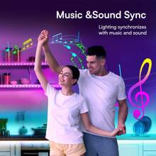 LED Light Strip, Smart LED Color Changing Light For Bedroom, Music Sync RGB LED Light Strip, 24-Key Remote Control And App Control For Living Room Kitchen Home Party Decoration,Decor Lights For Bedroom, Home.