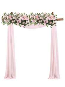 1pc Wedding Arch Flowers,3.28ft Artificial Flowers Arrangement Swag, Silk Fake Peonies Rose Floral Row For Wedding Backdrop Decor DIY Party Ceremony For Wedding Decoration, Valentine'S Day Decor, Birthday Decor, Anniversary Decor, Holiday Decor, Graduation Decoration, Party Decor Supplies - 淺粉色 - 查看 6