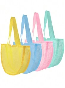 1 件装沙滩收纳袋、背包、儿童玩具网袋、婴儿玩沙沙漏和铲子收纳袋、可折叠旅行收纳网袋，适用于秋季家居装饰 - 一個裝 - 查看 8