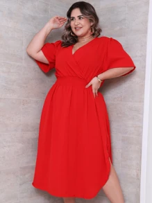 Plus Size Dresses - Rojo - Ver 5