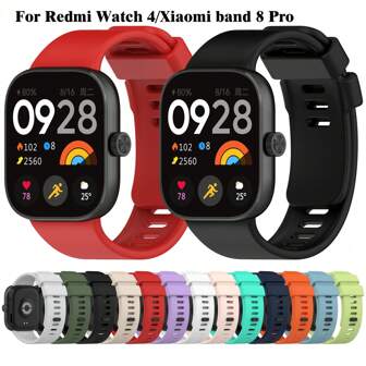 Silicone Strap Compatible With Redmi Watch 4 Mi Band 8 Pro SmartWatch WristBand Bracelet Band Watchband Sport Accessories