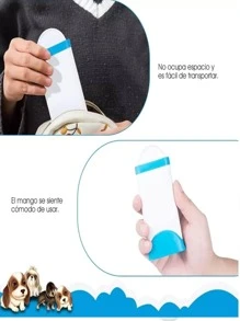 Set Cepillos Quita Pelusa Pelo Mascotas Gatos Perros - Azul - Ver 3