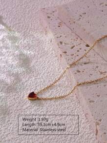 1 pieza Elegante y delicado colgante de acero inoxidable chapado en oro de 18k con vidrio de color con forma de corazón con los 12 signos del zodíaco, perfecto como regalo para la fiesta de la mujer, el día de San Valentín, mamá, madre, Día de la Madre