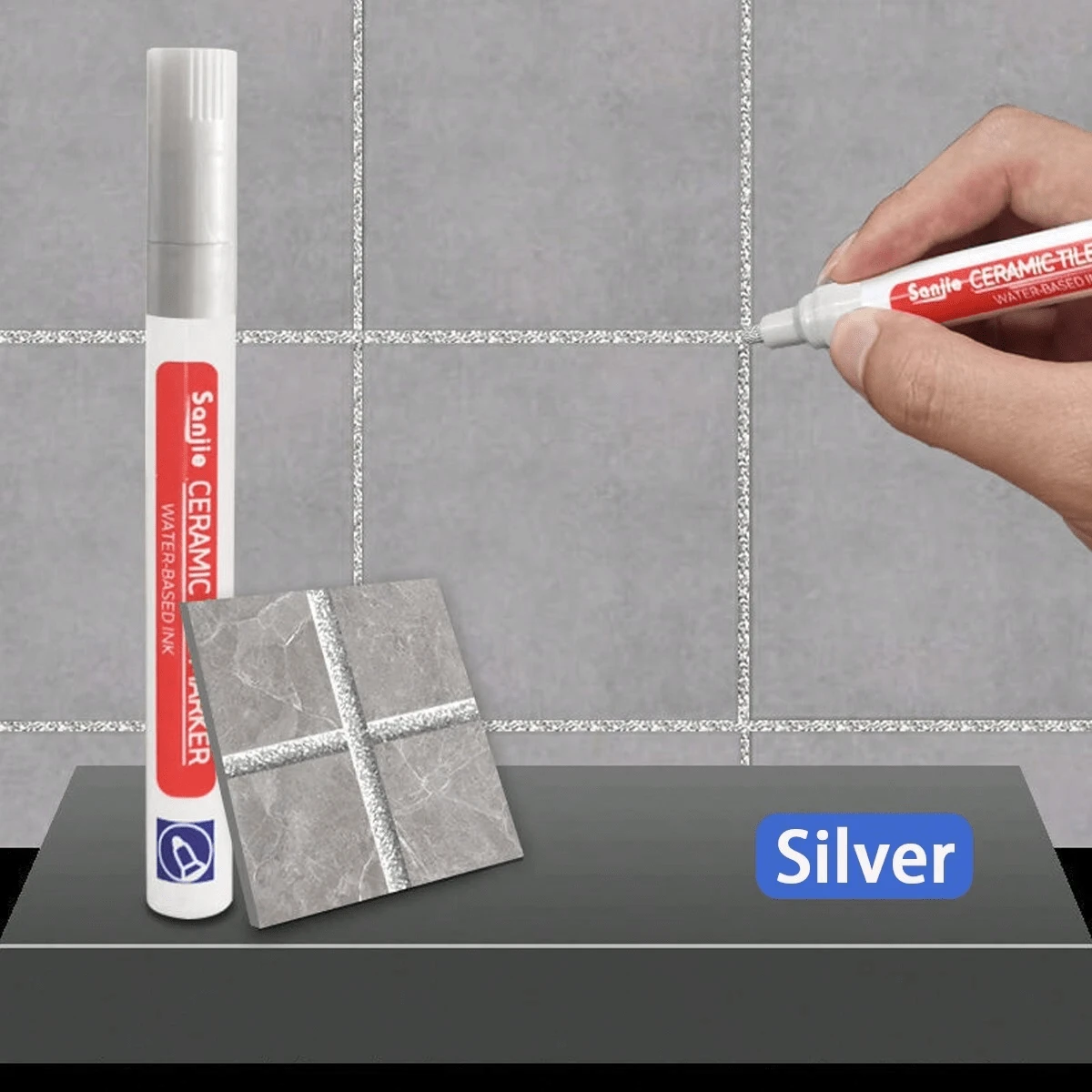 Ceramic Tile Grout Pen, For Bathroom Toilet And Kitchen Floor Touch Up ...