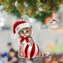 1pc Black Cat Pendant Party Decorations, Cat Decorations Tree Pendant Tree Pendant Tree Top Pendant, Home Decorations, Room Decorations, Themed Party Decorations, Decorations, Acrylic Keychains, Cute Car Accessories & Gift Ideas