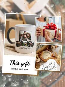 1 Pc - Personalized Magic Coffee Mug, 11 Oz - Customized Mug With Multiple Images, Text Photos - Popular Customized Coffee Mugs | Color Changing Mugs, Personalized Gifts For Couples, Anniversaries, Women, Men, Christmas, Birthday Gifts For Valentine's Day, For Mother's Day, For Birthdays, For Children's Day, For Father's Day, For Graduation, For Weddings, For Housewarming Dining Room, Living Room, Bedroom, Office, Tea Room, Home, School - Multicolor - View 5