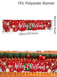 1 件大型圣诞快乐横幅，40*200 厘米涤纶红色圣诞户外横幅，圣诞装饰品 2024 适用于家居装饰圣诞节户外和室内悬挂装饰节日圣诞节假期派对装饰用品，圣诞节 - 彩色 - 查看 14