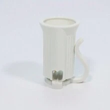 100PCS C7 E12 Replacement Bulb Sockets, C7 White Socket SPT-1 Christmas String Light Replacement Lamp Holder(E12, White)