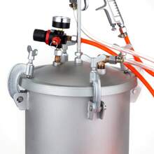 YUNRUX 10L Paint Pressure Container Paint Pressure Pot Paint Sprayer With Hose Paint Spray 3MM Nozzles Pressure Paint Pot Pressure Container Paint Spray Gun With 2 Hoses