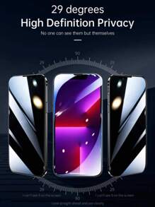6 件隐私保护全屏钢化玻璃保护膜适用于 丝网防偷窥全屏手机保护膜适用于 iPhone17/17Air/17Pro/17ProMax/15/15Plus/15Pro/15Promax/14/14Pro/14ProMax/14Plus/13/13Pro/13ProMax/12/12Pro/12ProMax/11/11ProMax/11Pro/X/XS/XSMAX - 透明黑色 - 查看 4