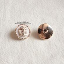 6/12 piezas Botones de plástico con decoración floral vintage bicolor en forma de león para suéter, cárdigan, abrigo DIY accesorios de costura - Blanco y Negro - Ver 10