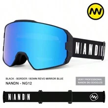 1 件 NANDN SNOW 滑雪镜，带双镜片，防雾和防紫外线，适合滑雪和单板滑雪，男女通用 - 彩色 - 查看 3