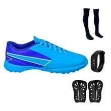 Society Sosaite Synthetic Impactor Sole Stitched New Boot + Shin Guard Sock - Màu xanh lam - Xem 1