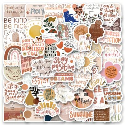 75PCS Bohemia Stickers Vinyl Stickers Scrapbook, Journaling, Laptop, Bumper, Skateboard, Water Bottles, Computer, Phone, Cartoon, Hard Hat, Car Stickers