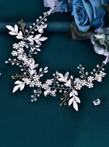 1pc Women's Handmade Luxury Crystal Bridal Waist Belt For Evening Dress/Gown, Style SH278 - Gold - View 3