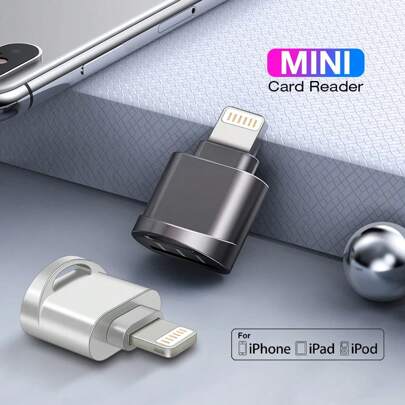 1pc Apple Lightning To TF Card Reader, Storage Card Memory Card Reader Adapter Compatible With IPhone 14/13/12/11,