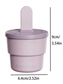 1pc Summer Ice Cream Cups - Silicone, Freezable & Oven Safe Dessert Containers - Multicolor - View 7