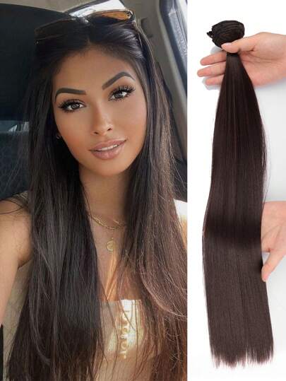 Clip In Hair Extensions 16 CLips 22 Inch Long Straight Hair Extension For Women Synthetic Hair Extensions Hairpieces 7 PCS Set