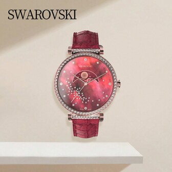  SWAROVSKI PASSAGE MOON PHASE Red Moon Phase Women's Watch 5613323