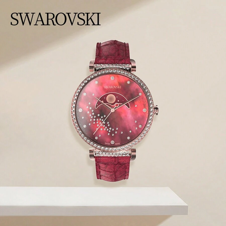 Reloj de mujer SWAROVSKI PASSAGE MOON PHASE Fase lunar roja 5613323 - Rojo - Ver 1