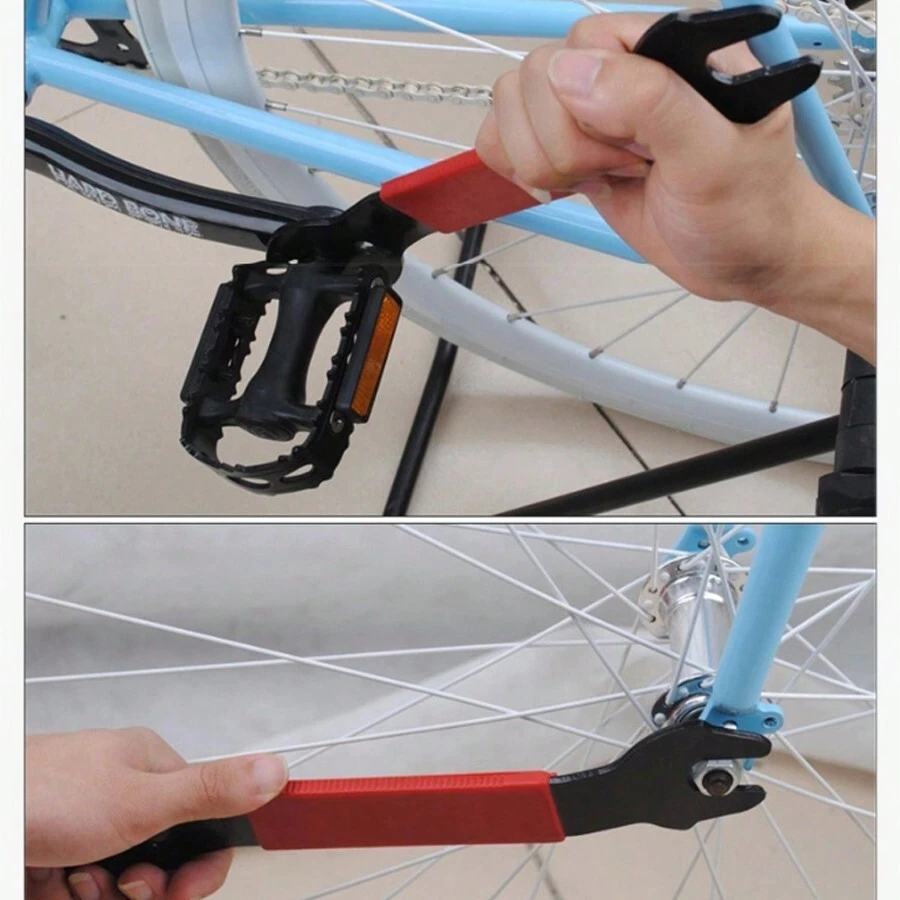 Llave para biela/pedal de bicicleta de 15/16/17mm, herramientas de reparación y mantenimiento de bicicletas para instalar y quitar pedales para bicicleta de montaña - Multicolor - Ver 1