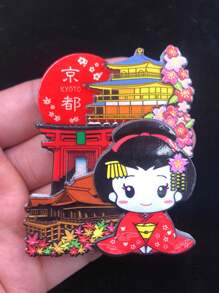 1 件东京日本冰箱贴，景点旅游纪念品磁性冰箱贴，家居装饰，客厅装饰用品，最佳万圣节礼物，完美的万圣节礼物 - 彩色 - 查看 6