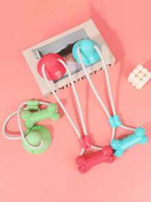 1 Set Pet Dog Toys Anti-Boredom Toys, Chewing Teeth Cleaning Toys, Durable Pull Rope Suction Cup Toys, Pet Supplies