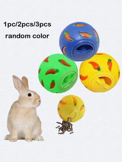 Rabbit Foraging Ball, Random Color Hamster Treat Feeding Puzzle Toy