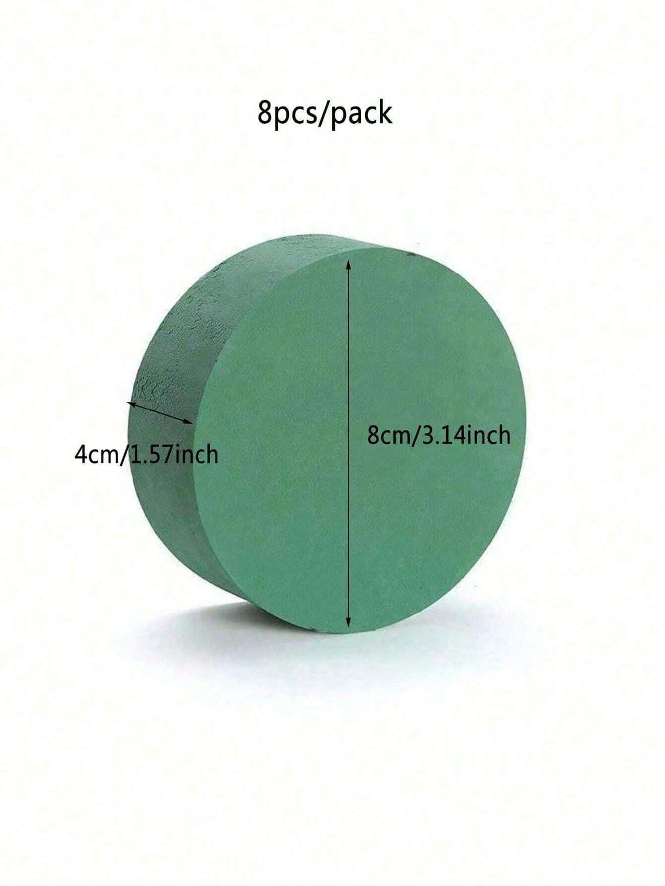 8個 フラワーアレンジメント用 フローラルフォームディスク 直径8cm、生花・ドライフラワーに適し、強度が高い SHEIN JAPAN