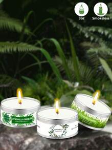 户外香茅蜡烛，18小时香茅蜡烛套装，天然大豆蜡烛，3盎司香茅蜡烛，适用于花园、露台、野餐、露营、家居装饰、圣诞装饰、房间装饰、圣诞节、圣诞礼物 - 彩色 - 查看 3