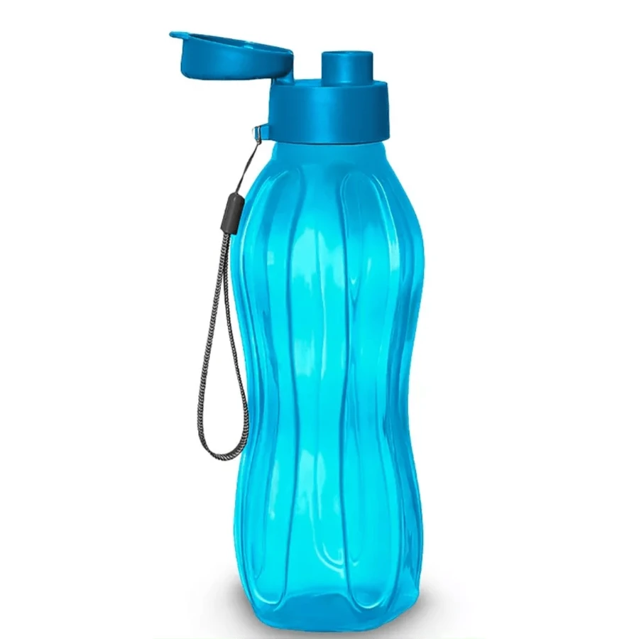 Hauskraft Water Bottle With Solid Squeeze Lock Lid 600ml - Màu xanh lam - Xem 1