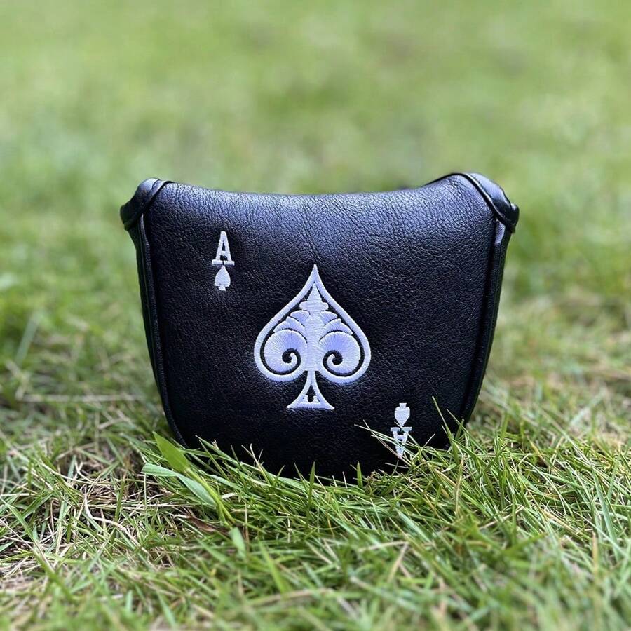 1pc Embroidery Golf Club Putter Cover Durable PU Leather Super Soft