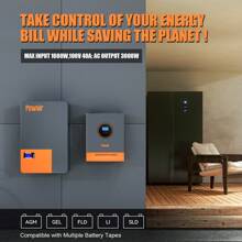 PowMr 5000W Solar Hybrid Inverter 48V DC To 110V AC 80A MPPT Controller PV 500V - US A Type Plug(110-127V) - View 7