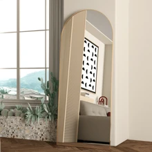 Full Length Mirror 165 X 60 Cm Floor Mirror Standing Mirror Against Wall For Bedroom Panelling And Wall Mounted  Frame Mirror Black - 金色 - 查看 4