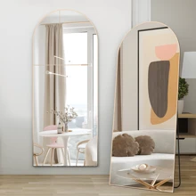Full Length Mirror 165 X 60 Cm Floor Mirror Standing Mirror Against Wall For Bedroom Panelling And Wall Mounted  Frame Mirror Black - 金色 - 查看 3