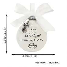 1pc Memorial Angel In Heaven Plastic Hanging Ornament With Feathers, In-Loving-Memory Decoration - commemorative ball - View 2