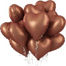 Grayish-Green Heart-Shaped Balloon, 10pcs Green Aluminum Foil Heart-Shaped Balloon, 45.72cm Olive Green Heart-Shaped Balloon For Helium Birthday Party Decoration, Jungle Birthday Party, Valentine's Day, Wedding, Anniversary Celebration, Christmas - Multicolor - View 11
