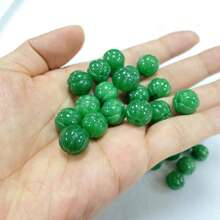 10-20 Hạt rời bí ngô ngọc bích tự nhiên, Hạt bí ngô lễ hội thủ công, Vòng tay và phụ kiện DIY thủ công dành cho nữ - Hạt rời cho phép tự do sáng tạo tối đa để tạo ra các phụ kiện trang sức có móc khóa độc đáo có thể dùng làm quà tặng độc đáo cho phụ nữ, quà tặng ngày lễ. - màu xanh lá - Xem 4