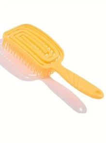 1 Pieza Peine de cabello cuadrado y mini tamaño con diseño hueco - Cepillo de cabello portátil para masaje - Cepillo de cabello de plástico para cabello húmedo o seco (Tamaño pequeño)