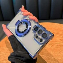 1 个蓝色磁性支架电镀防震气囊亚克力透明背板 + TPU 硅胶软边 PC 硬壳全边缘保护防尘角加厚奢华手机壳兼容 iPhone 16 Pro/16 Pro Max/16 Plus/16、iPhone 15 Pro/15 Pro Max/15 Plus/15、iPhone 14 Pro/14 Pro Max/14 Plus/14、iPhone 13 Pro/13 Pro Max/13、iPhone 12 Pro/12 Pro Max/12、iPhone 11 Pro Max/11/11 Pro、iPhone XS Max/XR/XS/X 和三星 Galaxy S24 Ultra/S24 Plus/S24、S23 Ultra/S23 Plus/S23、S22 Ultra/S22 Plus/S22、S21 Ultra/S21 Plus/S21 FE/S23 FE、S20 Ultra/S20 Plus/S20 FE 和华为 Mate 30 Pro/40 Pro/50 Pro/60 Pro、P30 Pro/40 Pro/50 Pro/60 Pro、Pura 70 Pro/Pura 70 Ultra、Magic 5 Pro/Magic 6 Pro - 藍色 - 查看 3