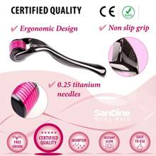 1 paquete Micro aguja Rodillo Derma con 540 agujas de titanio - Herramienta de micro agujas - Multicolor - Ver 6