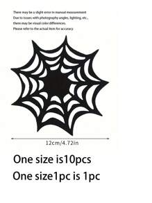 10pcs Spider Web Shape Coasters, Halloween Table Setting Accessories For Spooky Dinner Decoration And Party Fall Autumn,Christmas - Multicolor - View 11